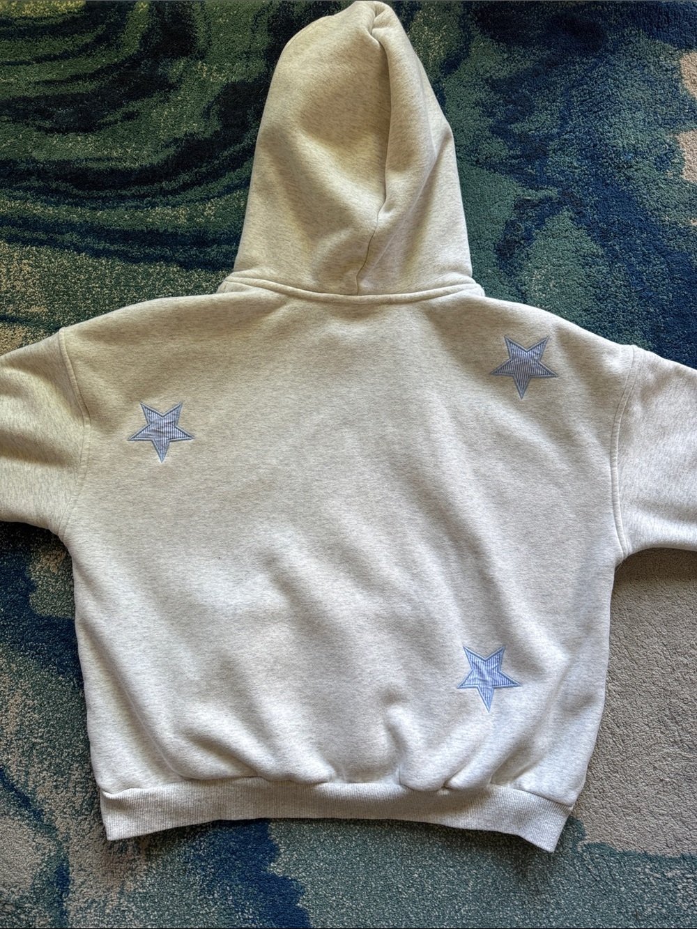 Altar'd State Light Gray Star Embroidered Hoodie - Picture 5 of 10